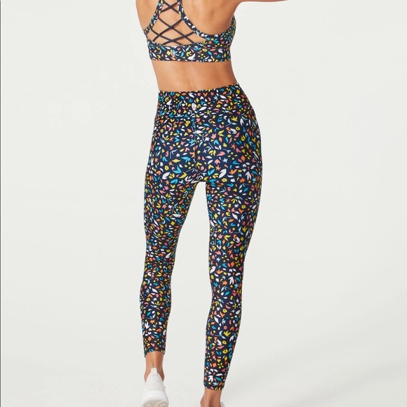 ELLIE || Classic Funfetti Colorful Print Leggings - SZ XS ✨NWOT✨ - Picture 2 of 15